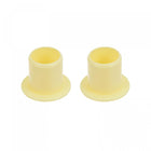 Flanged Sleeve Bearings 10mm Bore 12mm OD 12mm Length POM Wrapped Oilless Bushings Yellow 2pcs
