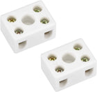 2 Way Ceramics Terminal Blocks Porcelain Ceramic Connectors for Electrical Wire Cable 2pcs