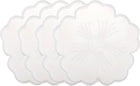 4pcs Flower Coaster Molds for Epoxy Resin Floral Silicone Epoxy Resin Coaster Molds for Making DIY Craft Project, Candle Holder, Home Decor, White