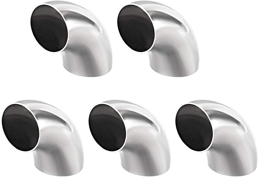 Stainless Steel 304 Pipe Fitting Long Radius 90 Degree Elbow Butt-Weld 1-1/4-inch OD Pipe Size 5pcs