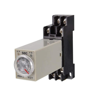 H3Y-2 24VDC DPDT 60 Seconds 8P Terminals Delay Timer Time Relay w Base