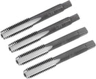 Metric Hand Tap M8 Thread 1.25 Pitch 3 Straight Flutes H2 Alloy Tool Steel Bottom & Taper Screw Tap Set Tapping Tools for Repairing 2 Pairs