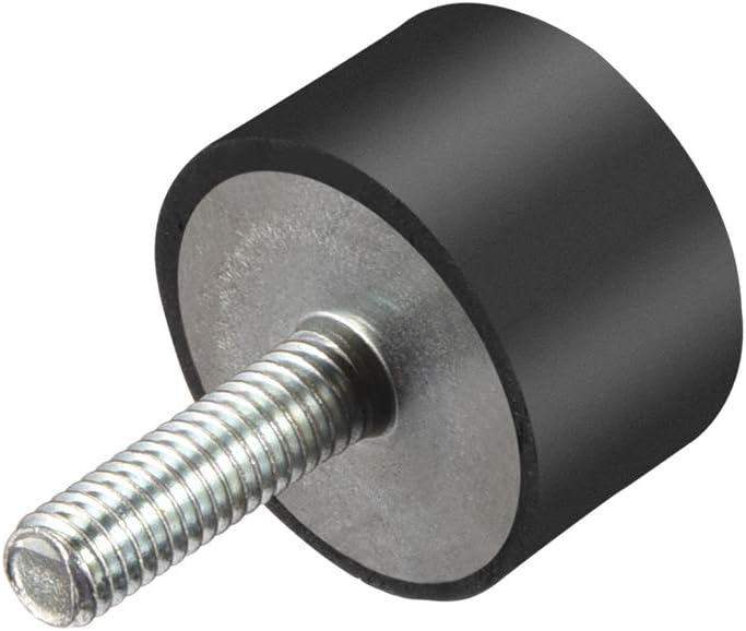 M8 Thread Rubber Mounts,Vibration Isolators,Cylindrical Shock Absorber with Studs 25 x 15mm