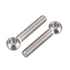 6mm x 35mm 304 Stainless Steel Machinery Lifting Swing Eye Bolt 12PCS