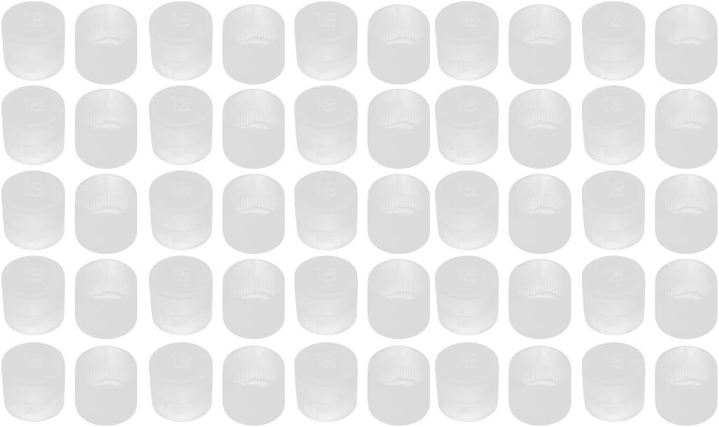18mm Inner Dia PE Plastic End Cap Bolt Thread Protector Tube Cover 50pcs