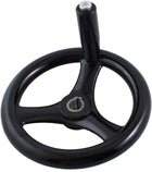 18mmx200mm 3 Spoke Hand Wheel w Screw On Handle for Industrial Lathe