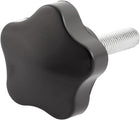 M8 x 35mm Male Thread Screw On Type Star Head Clamping Knob