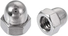Acorn Hex Cap Nuts - 20Pcs M4 Dome Nuts 304 Stainless Steel Hexagon Decorative Cap Nut for Screws Bolts Silver Tone