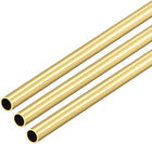 Brass Round Tube, 300mm Length 5.5mm OD 0.5mm Wall Thickness, Seamless Straight Pipe Tubing 3 Pcs