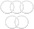5Pcs PTFE Sanitary Gasket 2-1/2" Tri-Clover O-Ring Sealing Gasket Ring Washer Fits OD 77.5mm Sanitary Pipe Weld Ferrule, White
