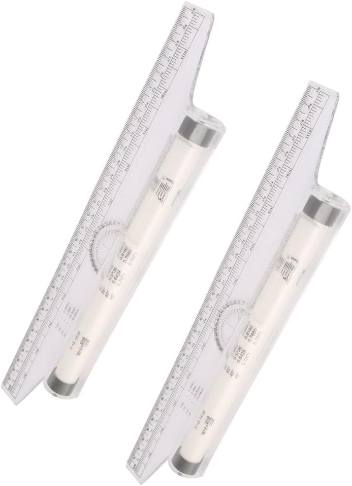 12" Ingenieursarchitect Metrische Parallellijst Tekendrawing Rolmaat, 2 Stuks (a16041800ux1437)