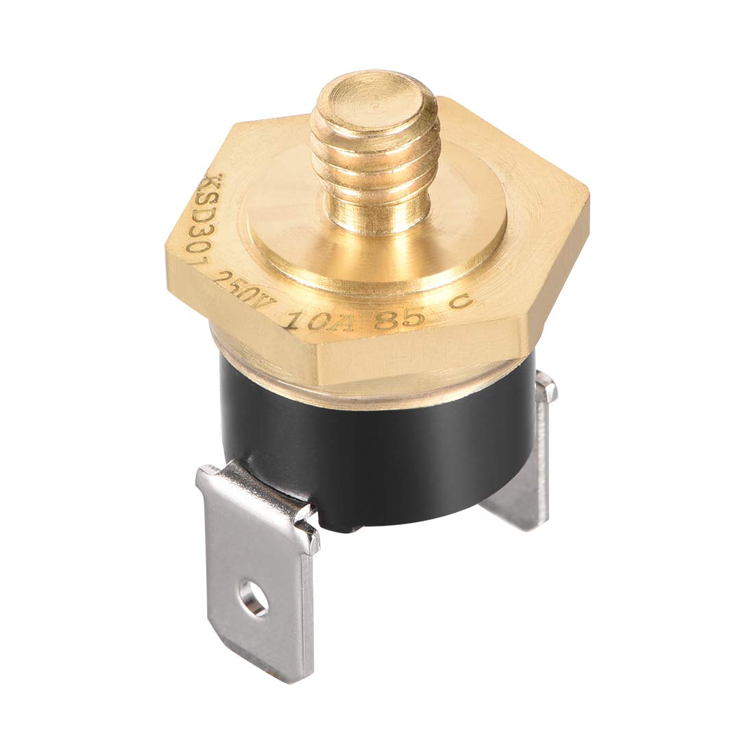 KSD301 Thermostat, Temperature Control Switch 85°C Copper M6 Normally Closed N.C 10A
