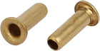 LinkMejor 100pcs M2.5 x 8mm Brass Plated Metal Hollow Eyelets Rivets Gold Tone