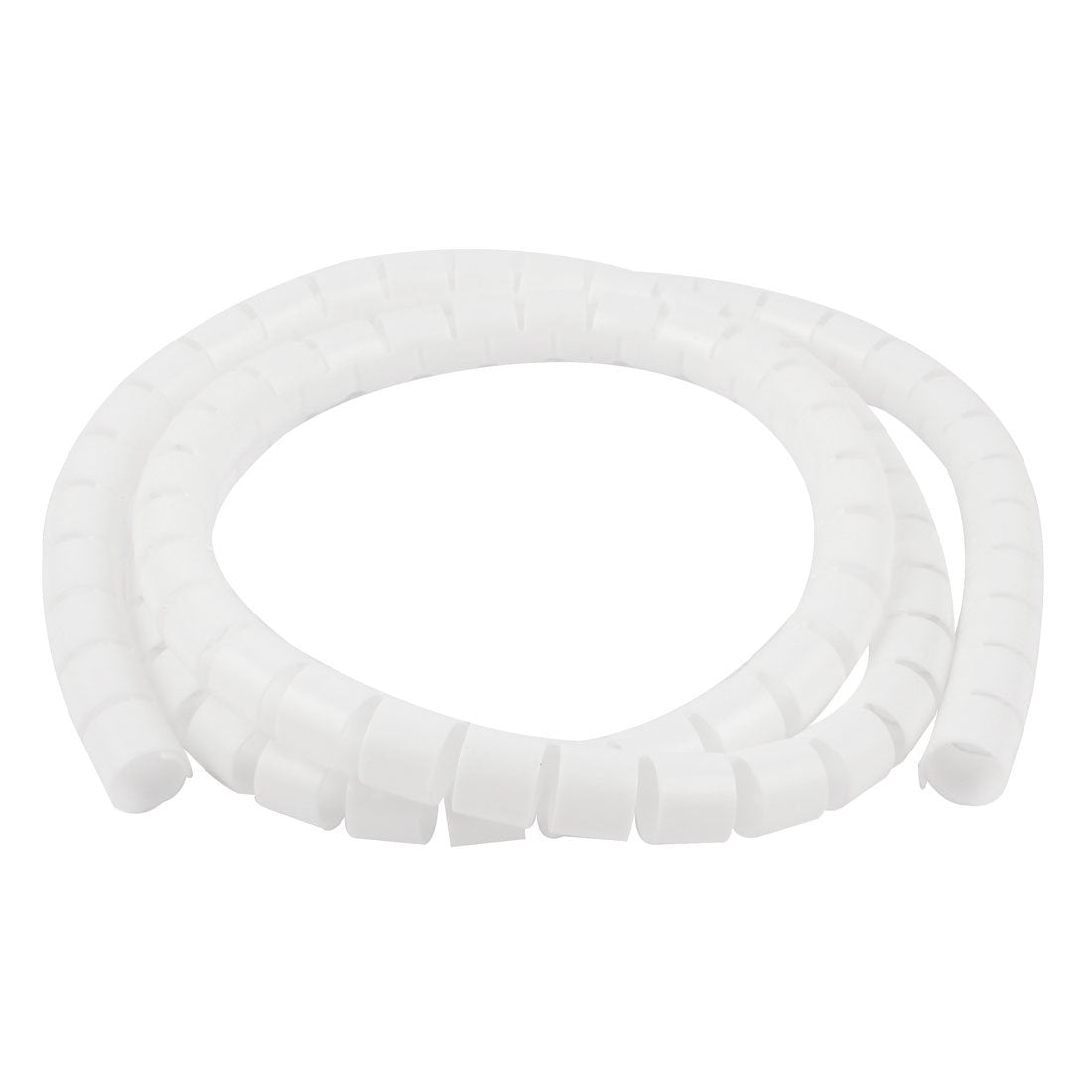 Flexible Spiral Tube Cable Wire Wrap Cord Management 1.5M 5Ft White