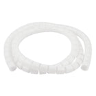 Flexible Spiral Tube Cable Wire Wrap Cord Management 1.5M 5Ft White