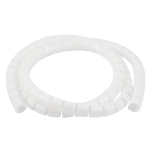 Flexible Spiral Tube Cable Wire Wrap Cord Management 1.5M 5Ft White