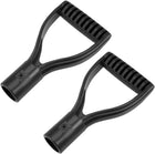 Bêche avec Poignée D Grip, Diamètre Intérieur de 30mm PVC pour Outils de Creusage et Raclage Noir 2pcs