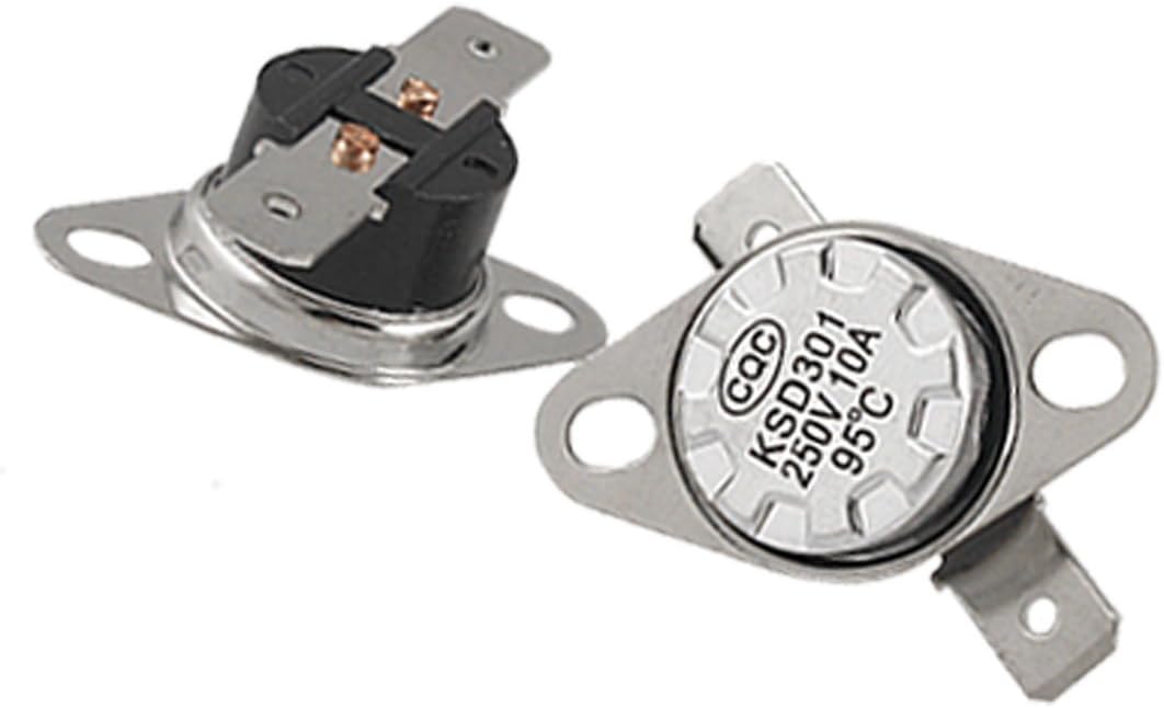 5 Pcs 250V 10A 95C N.C Temperature Control Switch Themostat KSD301