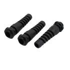 3pcs PG9 4-8mm Water Resistance Adjustable Spiral Cables Gland Black