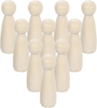 30 Pcs Wood Peg Dolls 3.54 Inch Female Unfinished Dolls Bodies Natural Wooden Figures Decorative Peg People for Painting, DIY Arts, Crafts and Graffiti