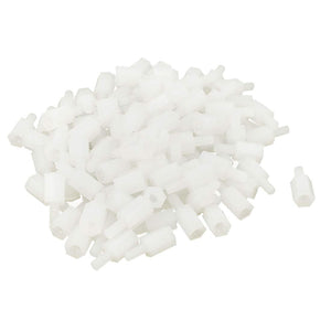 M3 8+6mm Male Female Thread Nylon Hex Standoff Spacer Screw 100pcs