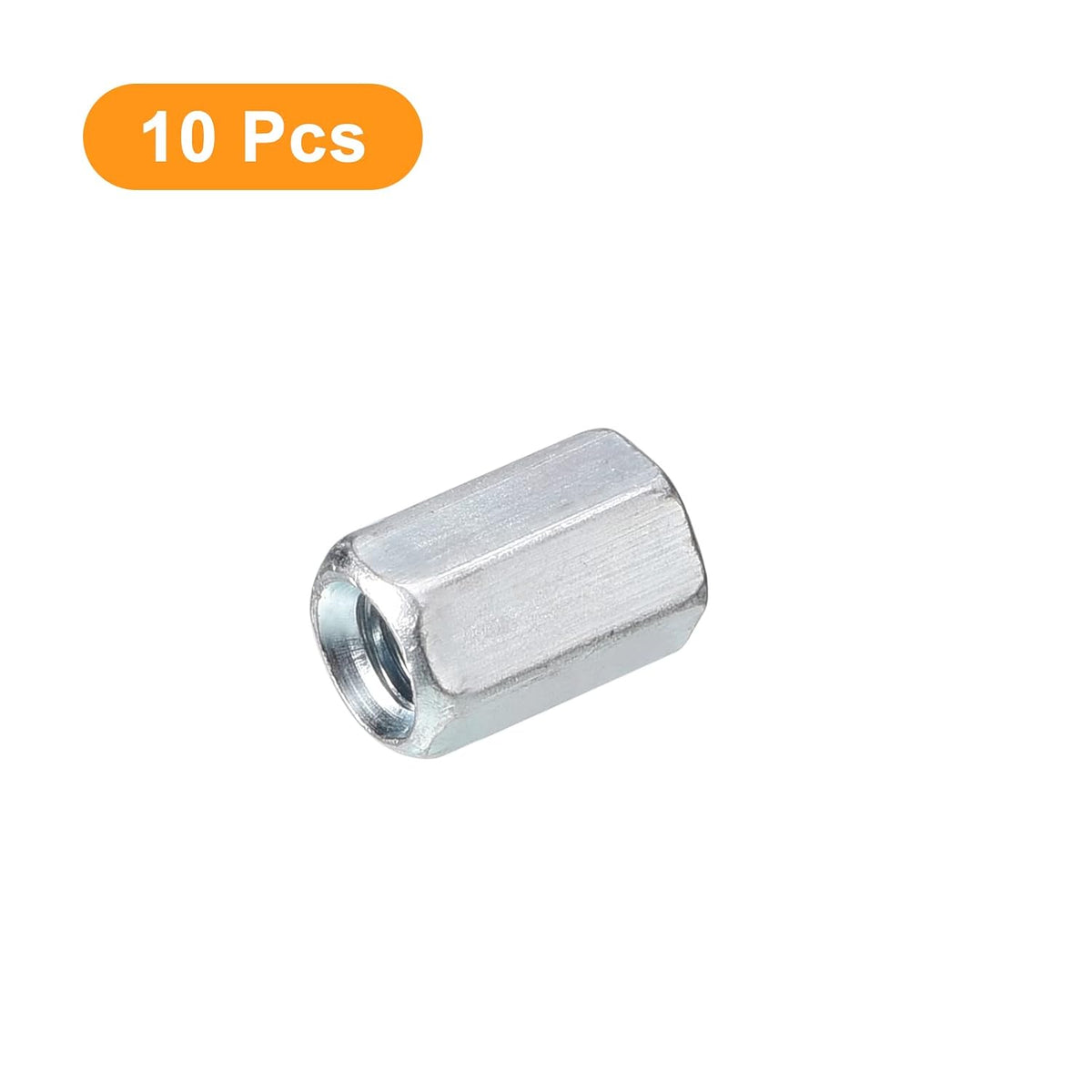 10stk M8x12x16mm forbindelsesbolte - Zinkbelagt kulstål sekskantet trådforbindelsesbeslag til møbler, elektronik, industri
