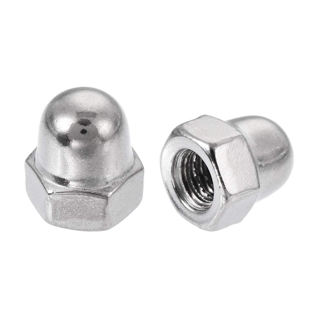 Acorn Hex Cap Nuts - 30Pcs M4 Dome Nuts 304 Stainless Steel Hexagon Decorative Cap Nut for Screws Bolts Silver Tone