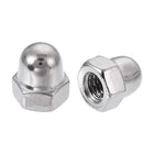 Acorn Hex Cap Nuts - 30Pcs M4 Dome Nuts 304 Stainless Steel Hexagon Decorative Cap Nut for Screws Bolts Silver Tone