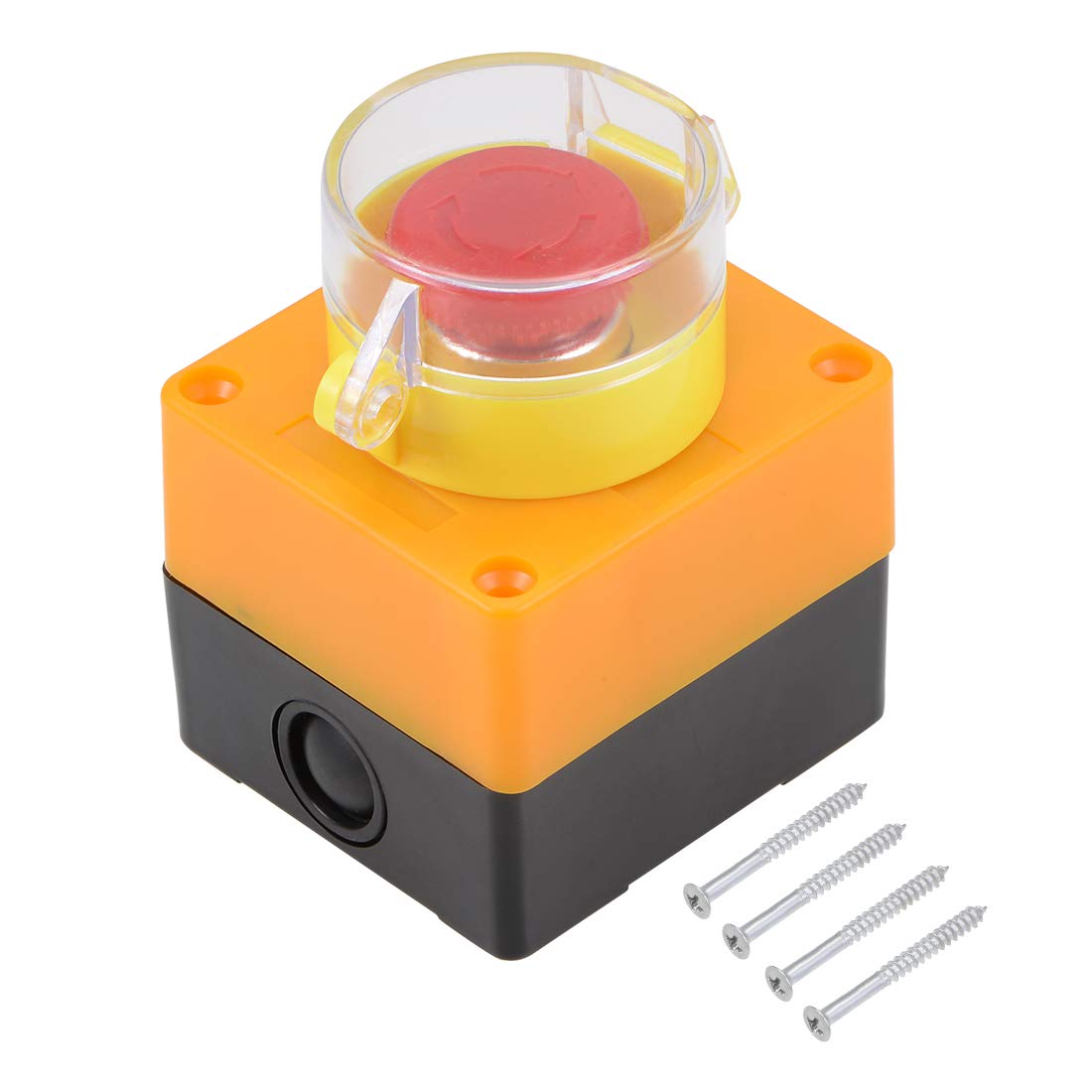 Push Button Switch Station Latching NC NO Emergency Stop Switch with Protective Cover