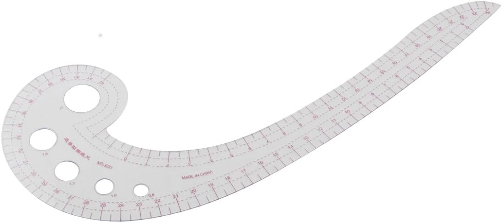 LinkMejor Comma Shaped 42cm Drawing Template Tool French Curve Ruler, Clear (a16012000ux0660)