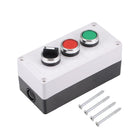 Push Button Switch Box Momentary Red Green Switches and Latching 2 Positions Rotary Switches