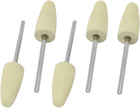 2.35mm Shank 10mm Silicon Head Cone Shape Polishing Mounted Point Yellow 5pcs
