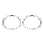 LinkMejor 2 Pcs Multi-Purpose Metal O Ring Buckle Welded 70mm x 60mm x 5mm for Hardware Bags Ring Hand DIY Accessories