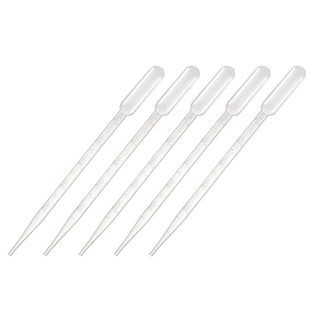 20 Pcs Plastic Disposable Pipettes 5ml, Clear Graduated Transfer Pipettes, 205mm Length, Liquid Dropper for Lab