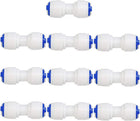 1/4 Inch OD Straight Quick Connect Water Purifiers Tube Fittings Push in To Connector Filter RO Tubing Connector for RO Reverse Osmosis System 10pcs