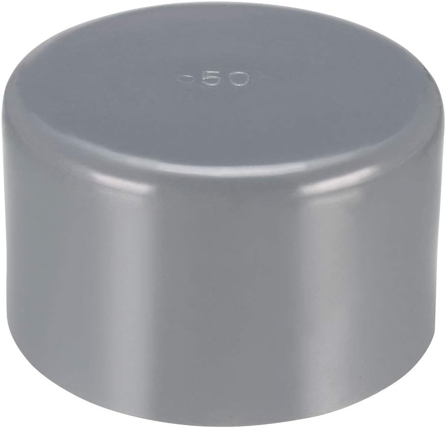 50mm PVC Pipe Cap Fitting, Slip End Caps DWV(Drain Waste Vent) Gray 6Pcs