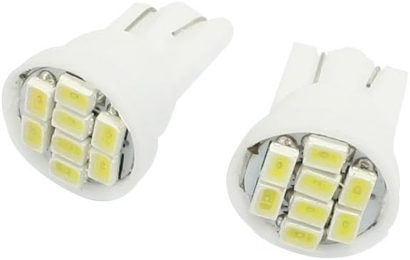 2 x T10 194 168 W5W 1210 Surface Mount Device 8 LED Wedge Light Door License Plate Lamp Bulb