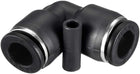 Plastic Elbow Push to Connect Tube Fitting 8mm Tube OD Pneumatic Air Push Fit Lock Fitting Black 2pcs