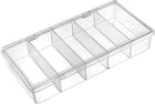 Scatola di Archiviazione Componenti - PS Fisso 5 Reti Contenitori Componenti Elettronici Casse Strumenti Bianche Chiare 180x85x34mm