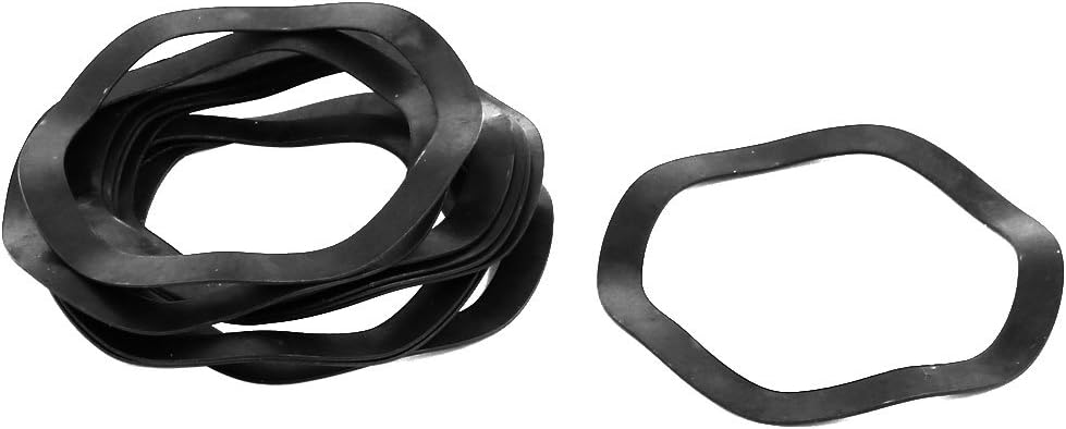 40mm Inner Diameter 50mm Outer Dia 0.5mm Thickness Carbon Steel Compression Type Wave Washer 10pcs