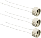 Conector de alambre LinkMejor, 3 piezas. Soporte para lámparas de cerámica GU10. Zócalo para luces led. Conversor de base de 15 cm de largo.
