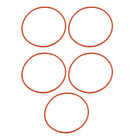 5pcs 50mmx1.5mm Heat Resistant Silicone O Ring Oil Sealing Ring Gasket Red