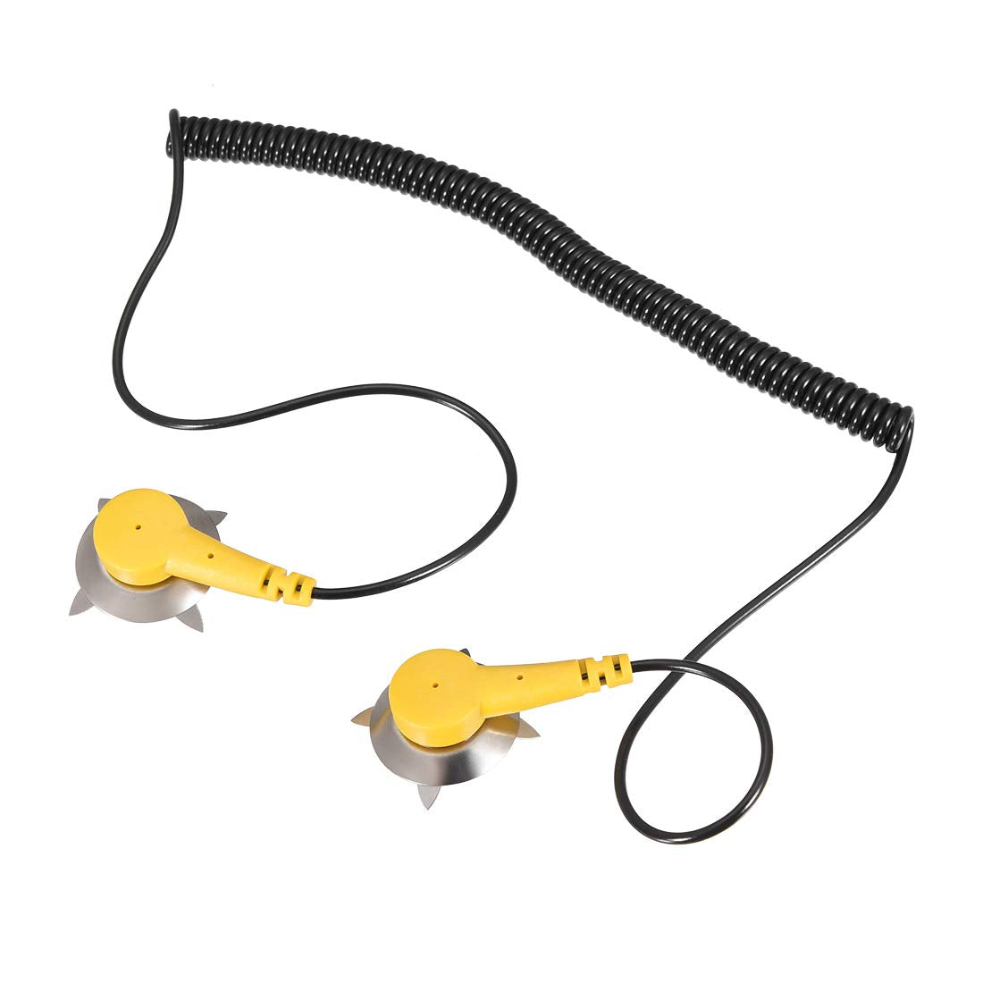 Anti-Static ESD Grounding Cable Coiled Cord, with Double Suction Cups
