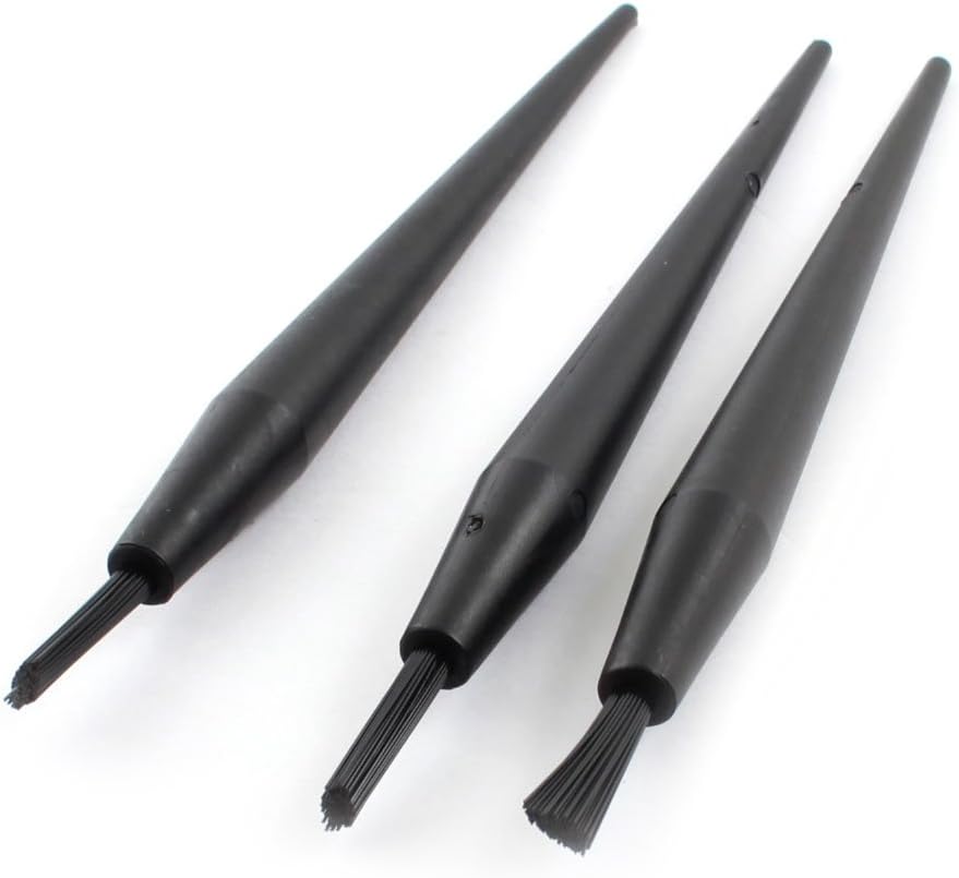 Black Handle PCB Rework Dust Cleaning Tool Anti Static ESD Brush 3Pcs