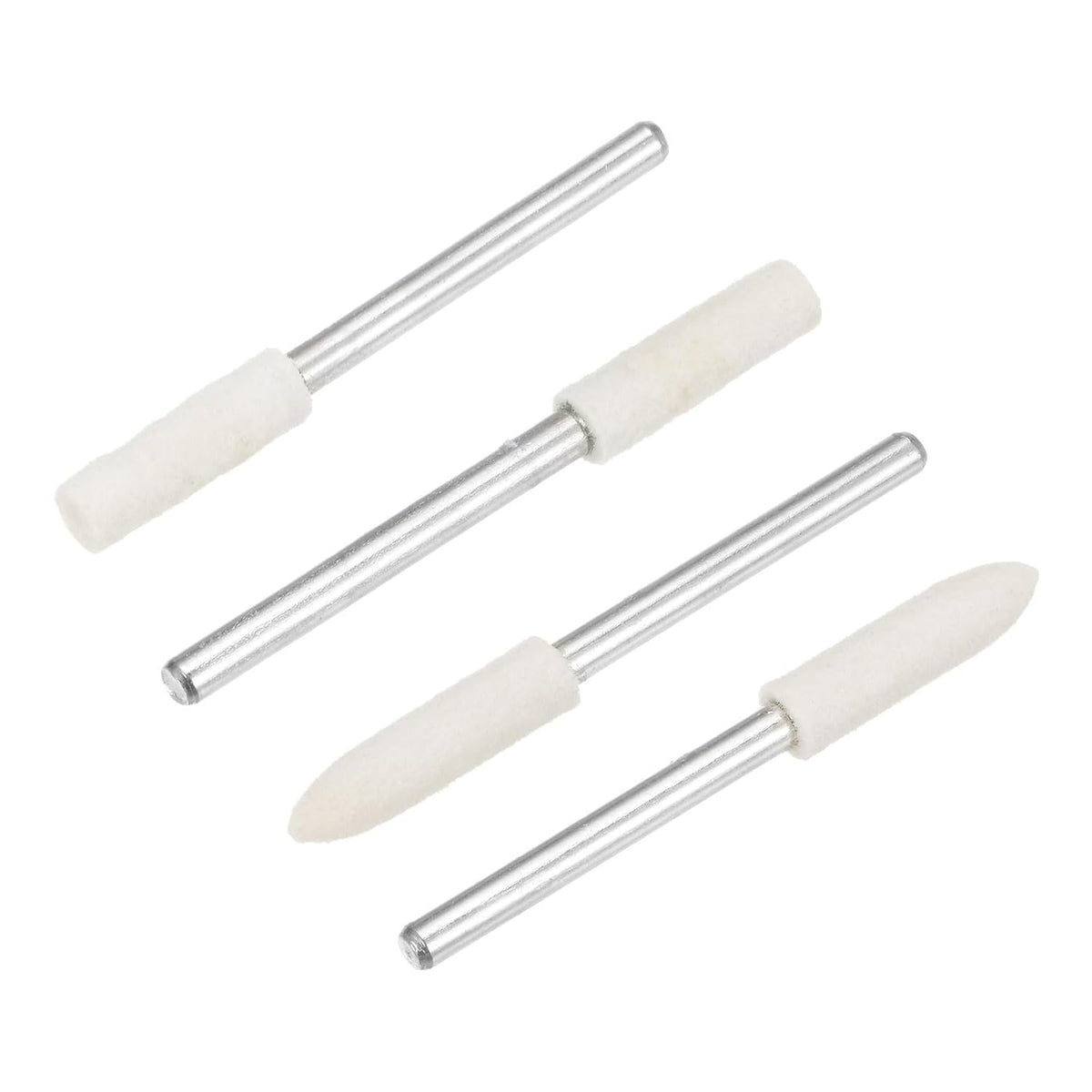 4mm Punti in Lana Feltata Montati Cilindri Affusolati per Lucidatura Burri Rotelle di Affilatura con Mastro 1/8" 24 Pz