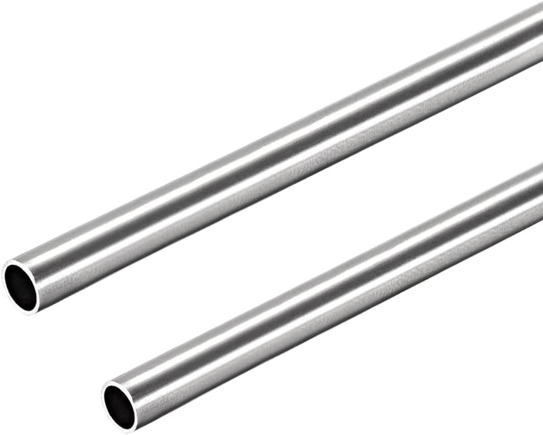 304 Stainless Steel Tube, 4mm/5mm OD 0.4mm Wall Thickness 250mm Length Pack of 2