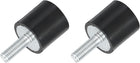 M6 Thread Rubber Mounts, Vibration Isolators, Cylindrical Shock Absorber with Studs 20 x 20mm 2pcs