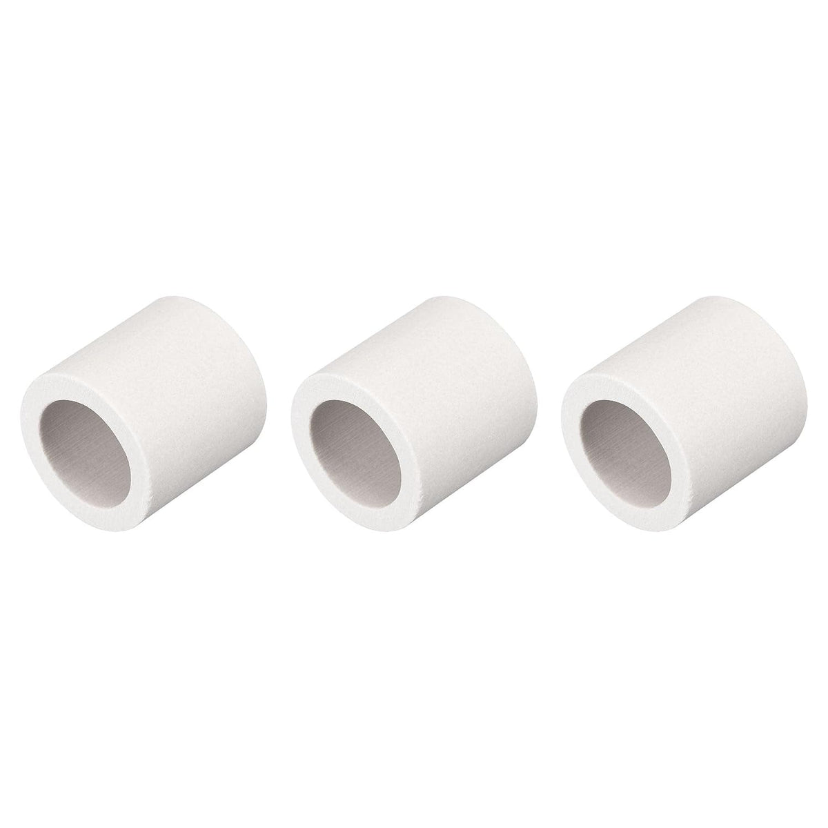 3pcs 17mm Dia Ceramic Tube Insulated Electronic Wire Bundle Heat Insulation Protection Single Bore