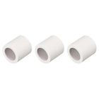 3pcs 17mm Dia Ceramic Tube Insulated Electronic Wire Bundle Heat Insulation Protection Single Bore