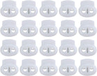 LinkMejor 20 Pcs Plastic Cord Locks Spring Stopper Double Hole Toggle Fastener Stopper Rope End for Drawstrings Clothing, Shoe, Bags, Tie-Downs, 17 x 15mm White